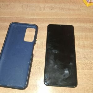 Samsung Black Smartphone with Navy Case